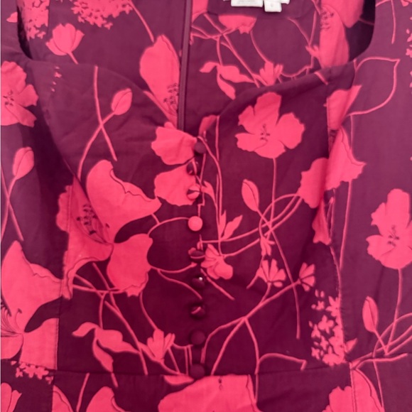 Anthropologie Red and Purple Floral Maxi Dress - Picture 5 of 6